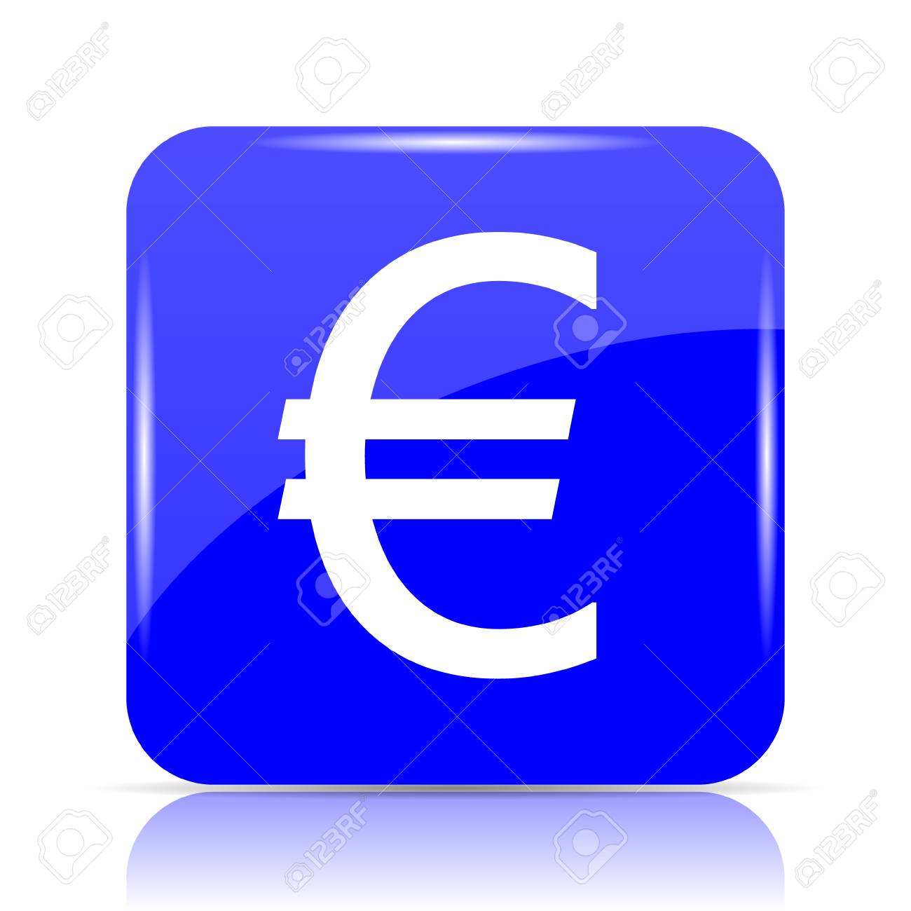 euro icon blue website button on white background stock photo picture and royalty free image image 74399586 123rf com