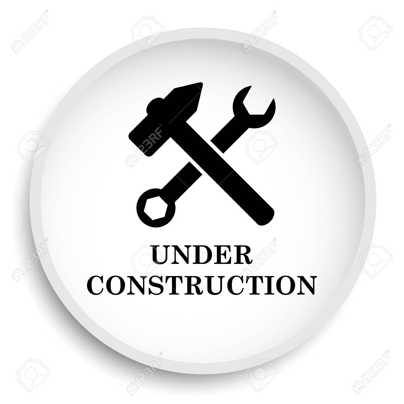 under construction icon under construction website button on construction icon