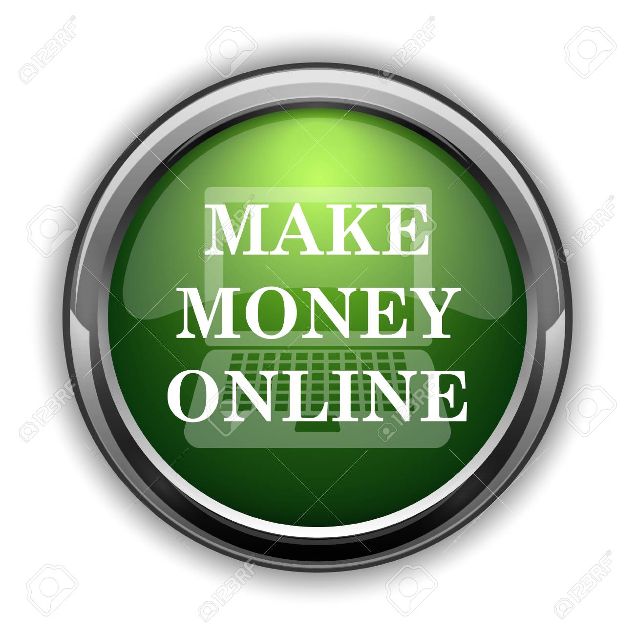 Make Money Online Icon. Make Money Online Website Button On White Background  Stock Photo, Picture And Royalty Free Image. Image 82354785.