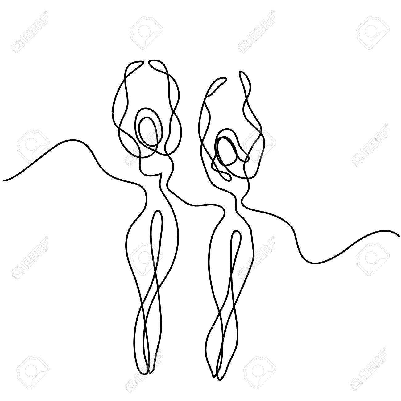 女性をダンスの連続的な線画 ベクトルの図 のイラスト素材 ベクタ Image 女性をダンスの連続的な線画 ベクトルの図 のイラスト素材 ベクタ Image