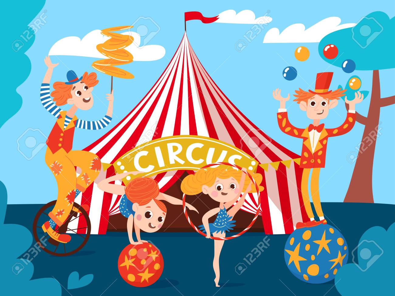 Circus Circus illustration, Circus characters, Childrens