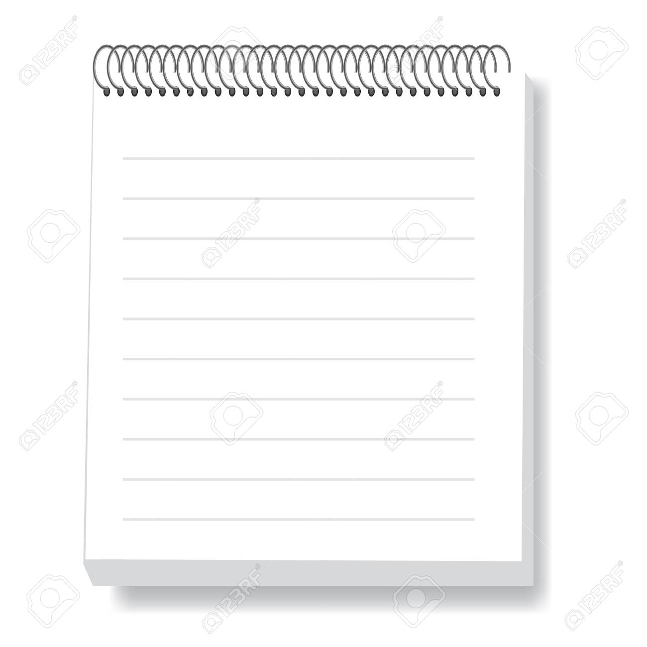 白い背景の上のノートの図 のイラスト素材・ベクタ - . Image 34823395.