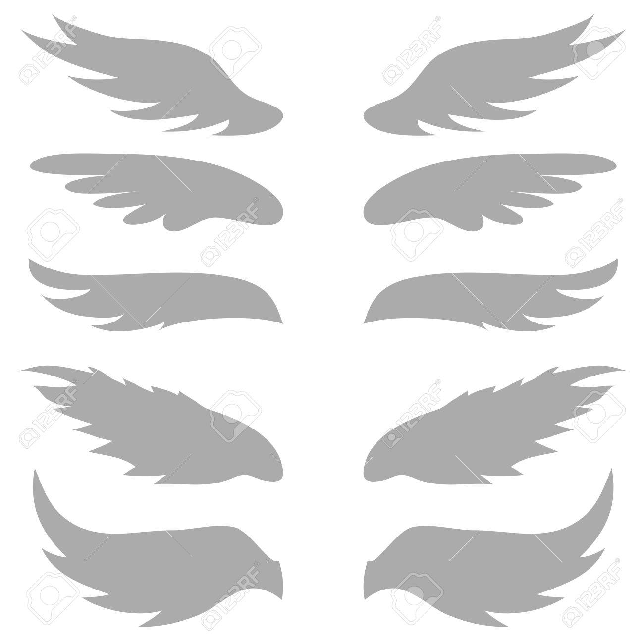 Illustration With Wings Silhouettes On White Background Royalty Free Cliparts Vectors And Stock Illustration Image Illustration With Wings Silhouettes On White Background Royalty Free Cliparts Vectors And Stock Illustration Image