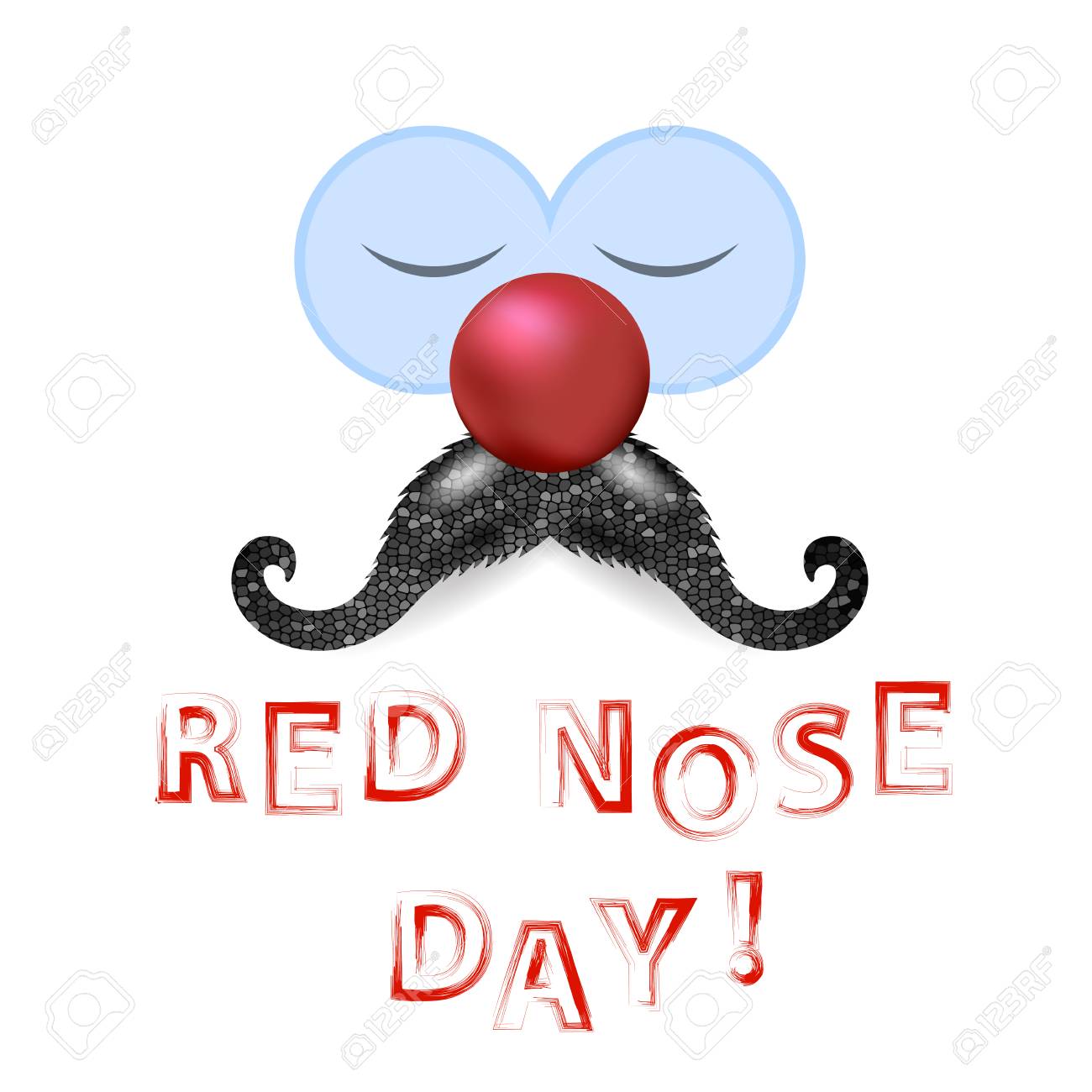 ピエロの赤い鼻の日バナー のイラスト素材 ベクタ Image