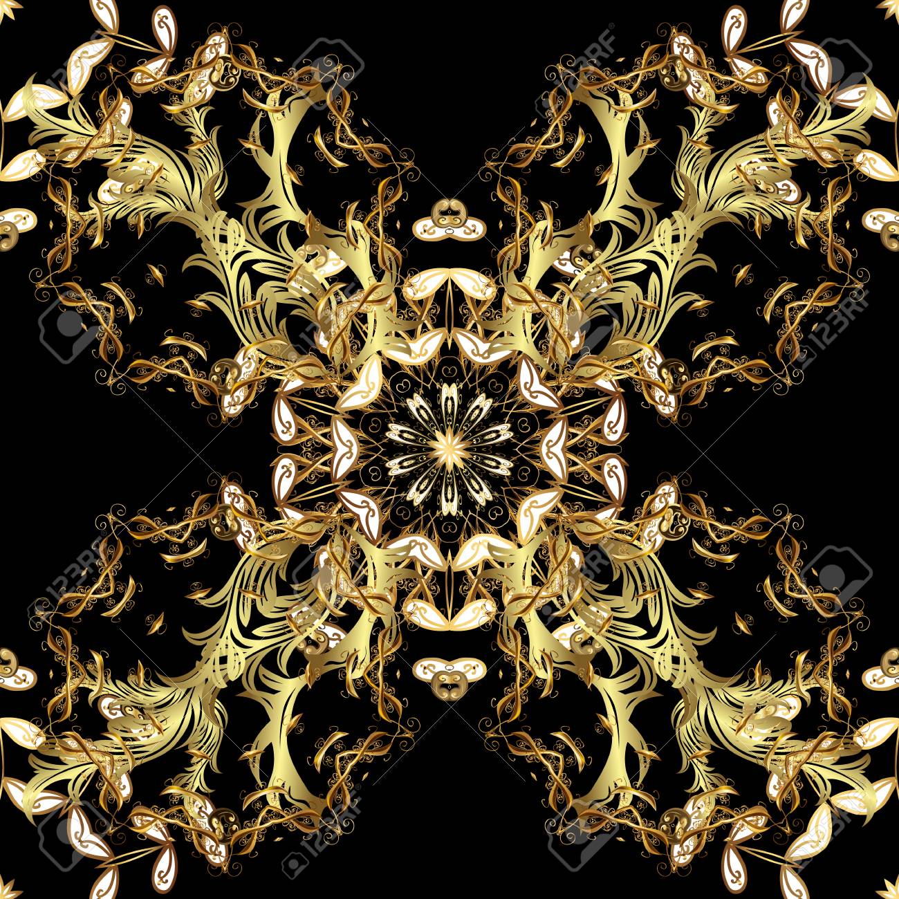 Scarica Gratis Images Papier Peint Reproductible Dore Antique Ornement Floral Dore De actualisé salutations