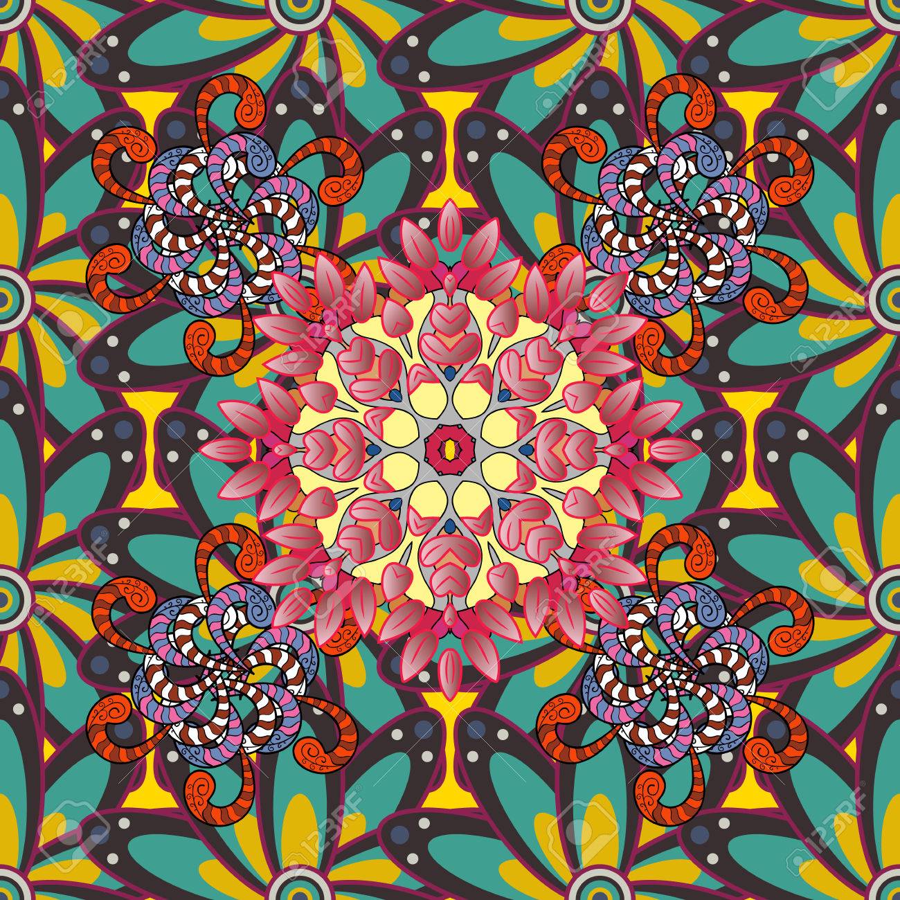 tribal art boho druck vintage blume hintergrund hintergrund textur skizze blumen thema in farben zusammenfassung ethnischen vektor nahtlose muster - Boho Muster tribal art boho druck vintage blume hintergrund hintergrund textur skizze blumen thema in farben zusammenfassung ethnischen vektor nahtlose muster - Boho Muster