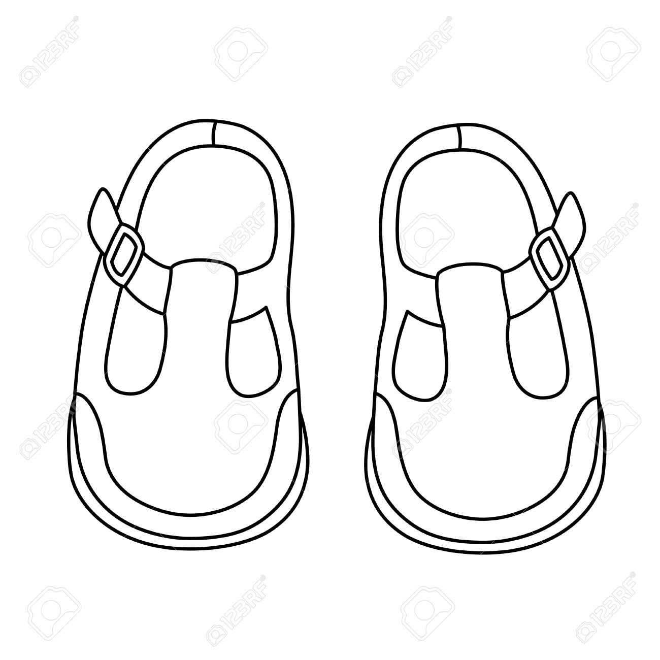 Main Paire De Chaussures D Enfants Dessinee Il Peut Etre Utilise Pour Decorer Des Invitations Cartes De Voeux De La Decoration Pour Les Sacs T Shirt Couverture Clip Art Libres De Droits Vecteurs