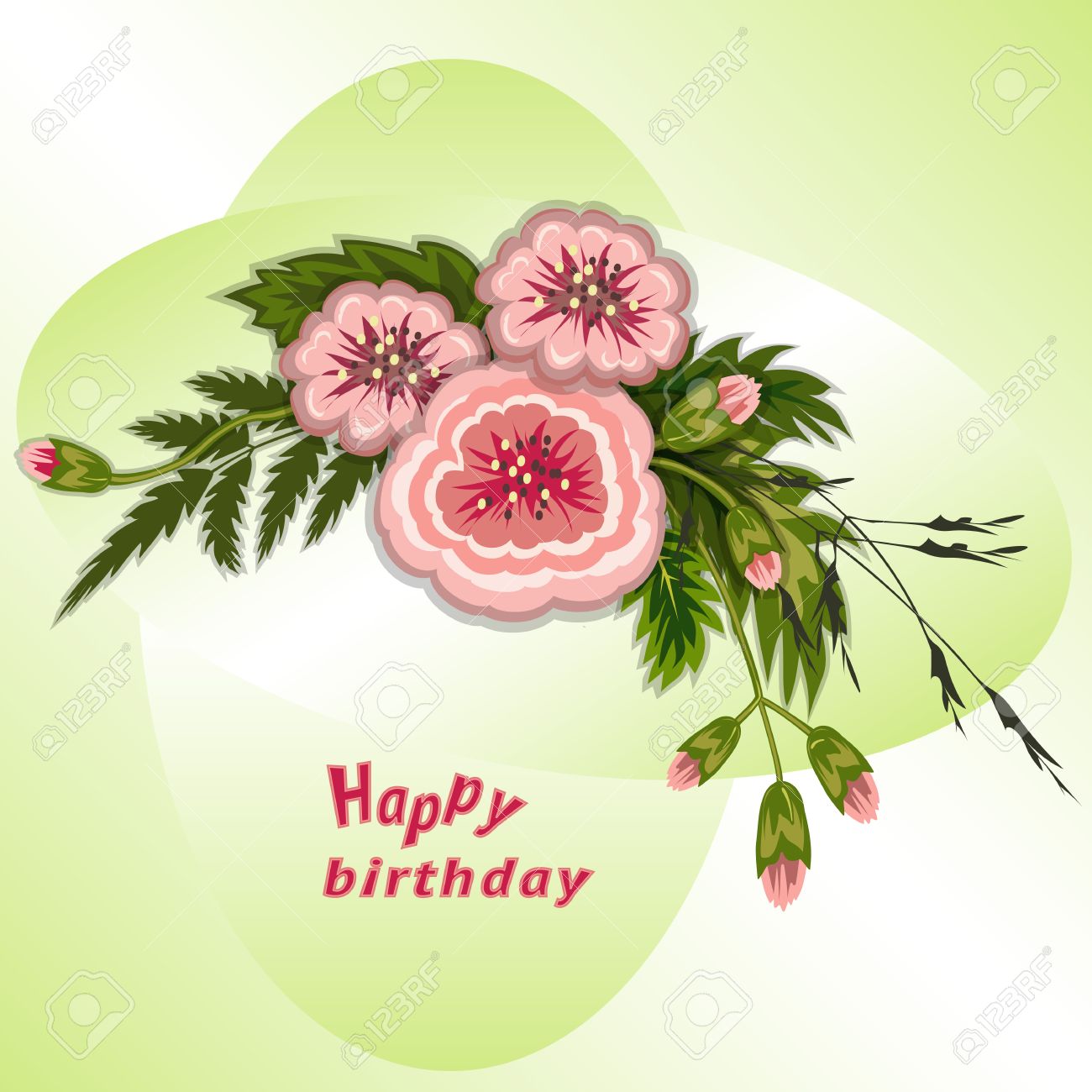 Composition Florale Bouquet De Fleurs Sur Fond Vert Tendre Modele De Joyeux Anniversaire Pour Femme Carte De Voeux Illustration Vectorielle Clip Art Libres De Droits Vecteurs Et Illustration Image Composition Florale Bouquet De Fleurs Sur Fond Vert Tendre Modele De Joyeux Anniversaire Pour Femme Carte De Voeux Illustration Vectorielle Clip Art Libres De Droits Vecteurs Et Illustration Image