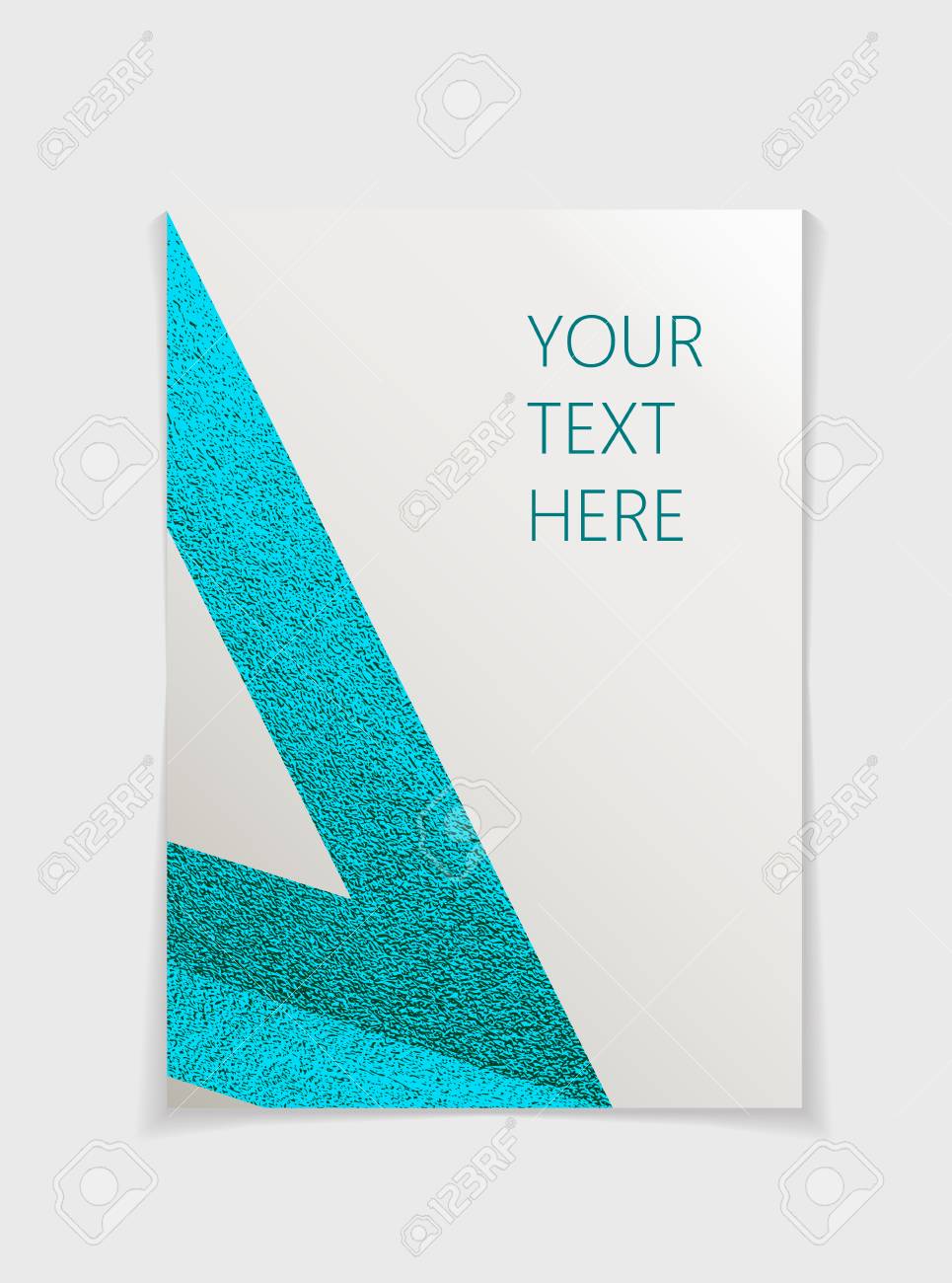 brochure with modern blue geometric elements cover page design free cover page