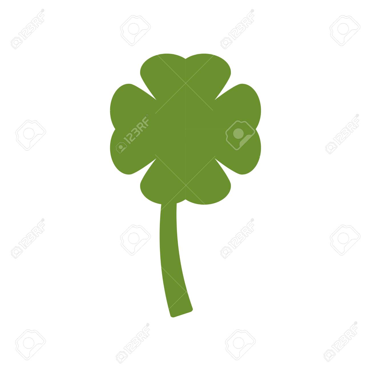 clover on white background abstract geometric sign pattern