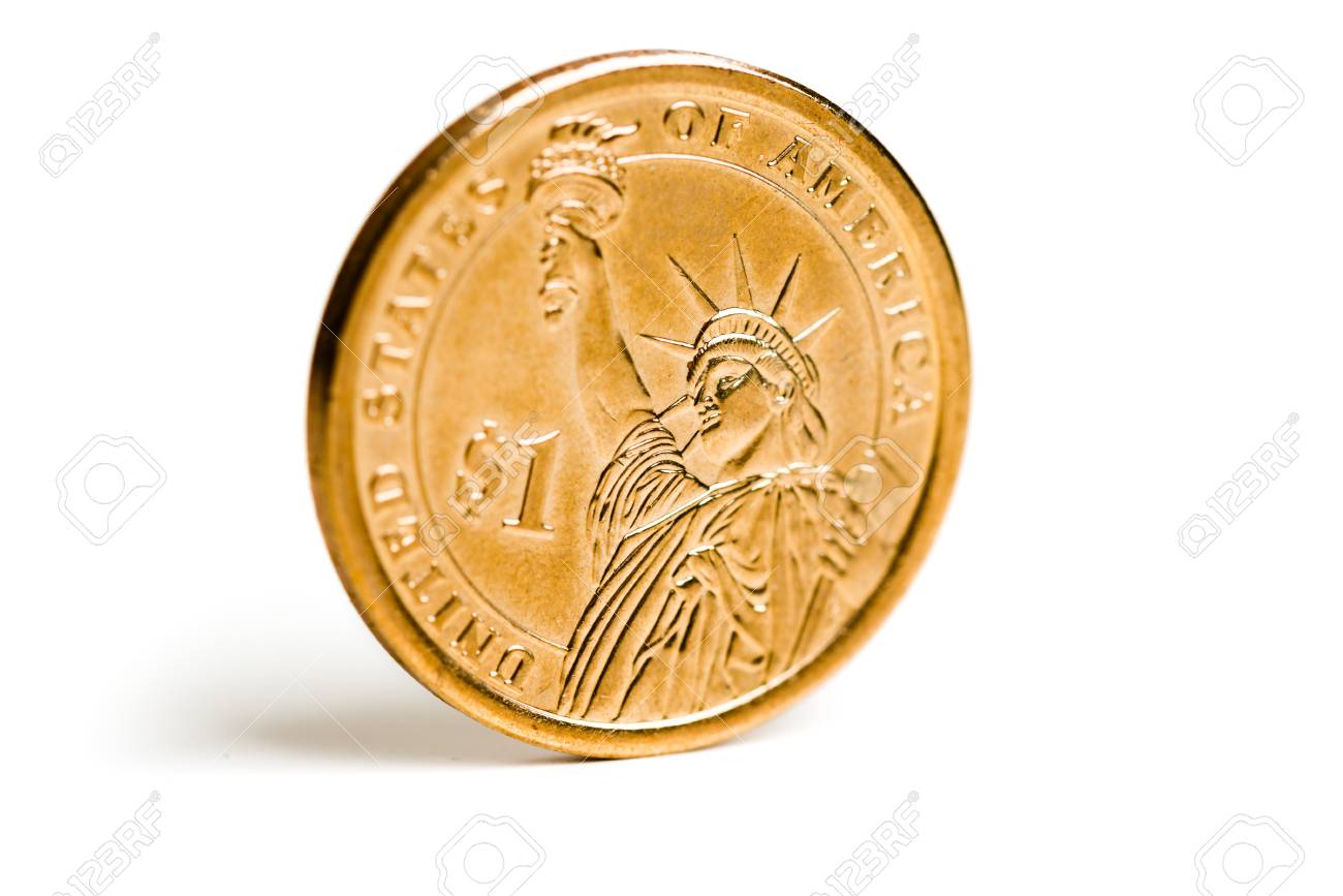 自由の女神と1ドル硬貨の写真素材・画像素材 Image 94977456