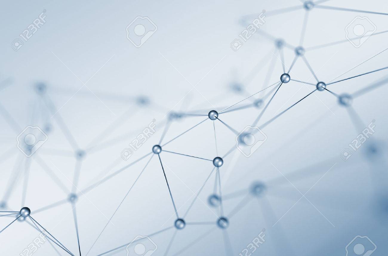 Abstract 3d rendering of chaotic structure. Light background with lines and spheres in empty space. Futuristic shape. - 43550523 Abstract 3d rendering of chaotic structure. Light background with lines and spheres in empty space. Futuristic shape. - 43550523