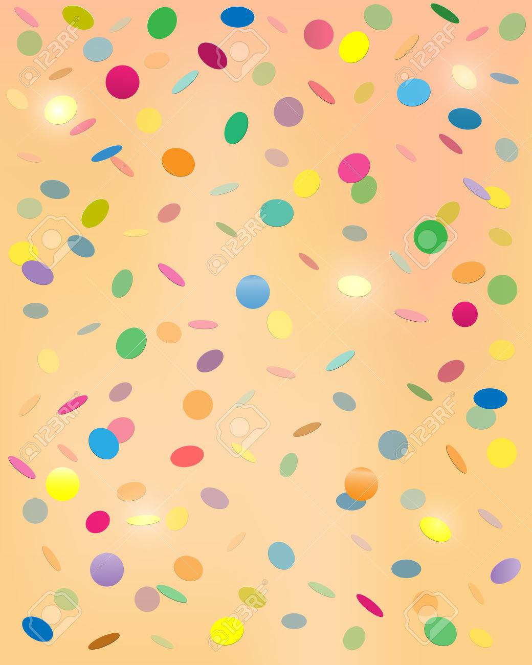 オレンジ色の背景に色紙紙ふぶきを落ちる のイラスト素材 ベクタ Image オレンジ色の背景に色紙紙ふぶきを落ちる のイラスト素材 ベクタ Image