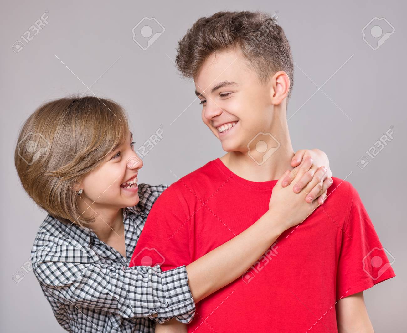 Teen Girls Hugging Teen Girls Hugging