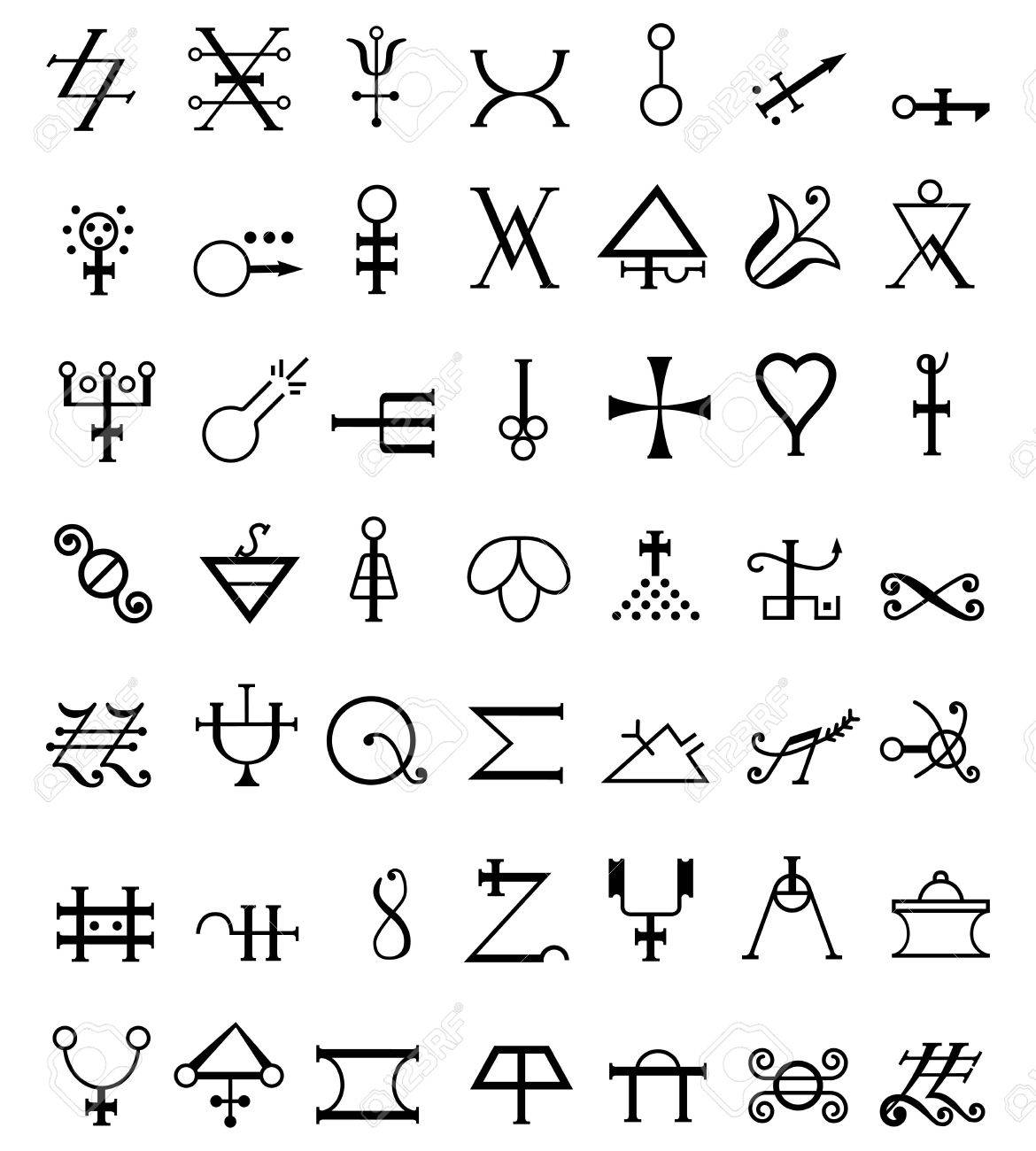 Runes Occult Symbols Royalty Free SVG, Cliparts, Vectors, And Stock  Illustration. Image 19939454.