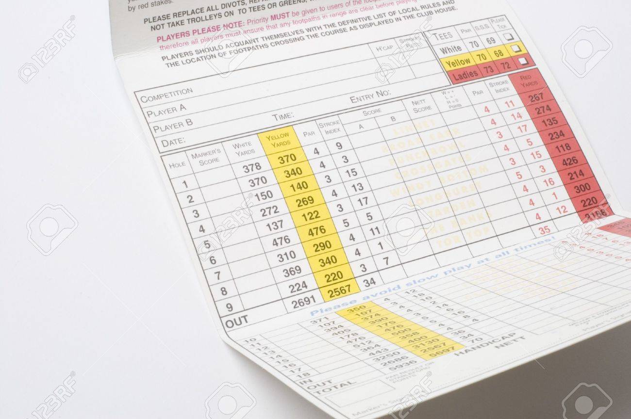 a blank golf scorecard stock photo picture and royalty free image blank golf scorecard