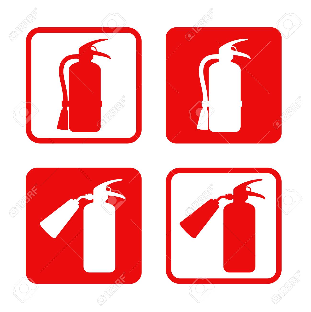 ラベル消火器アイコン のイラスト素材 ベクタ Image