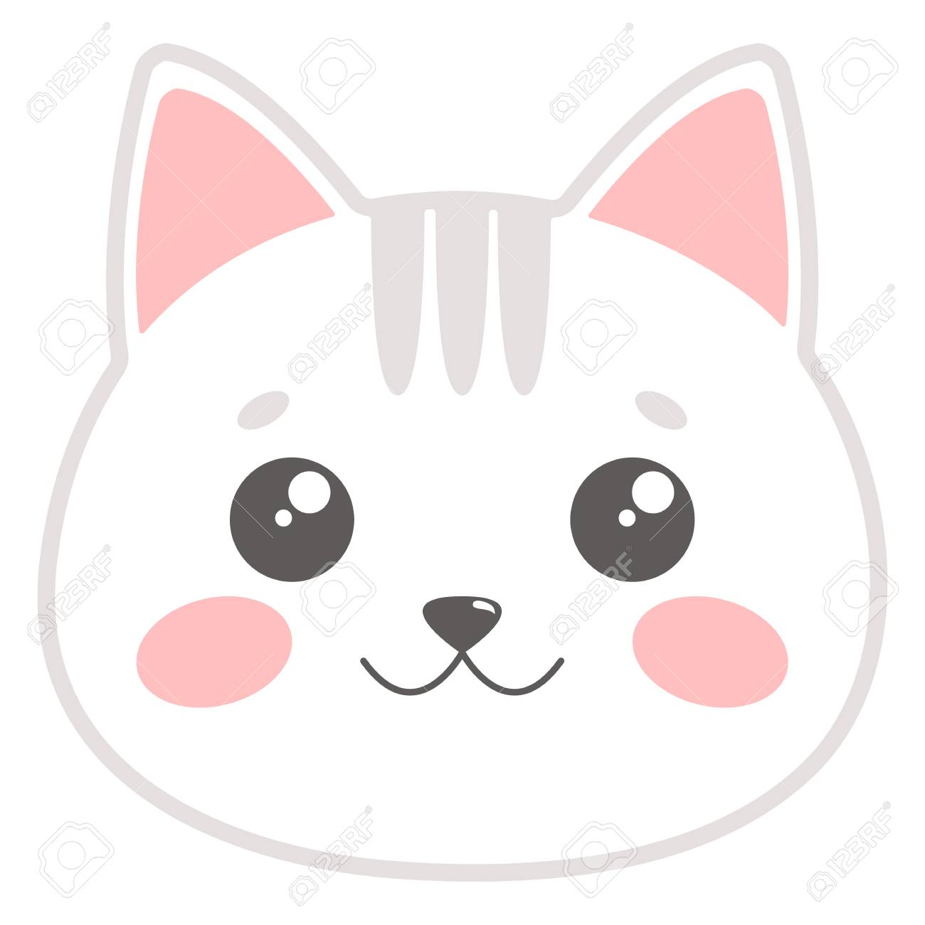 Cute Cat Face. Vector Illustration Royalty Free Cliparts, Vectors Cute Cat Face. Vector Illustration Royalty Free Cliparts, Vectors