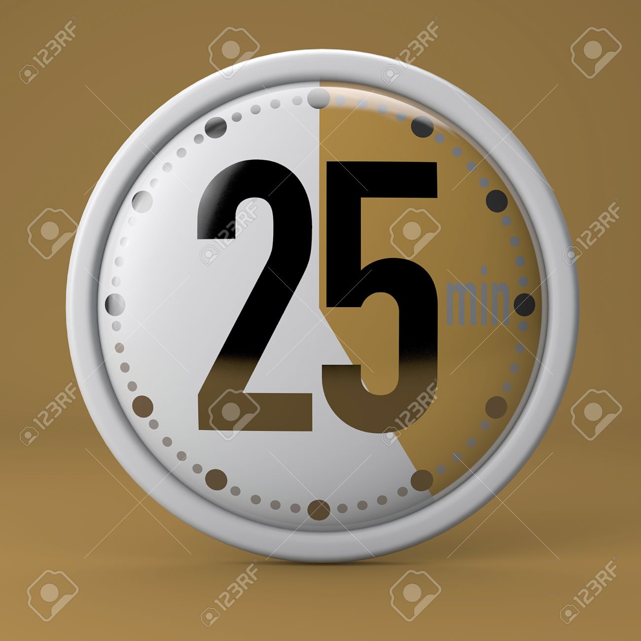 時間 時計 タイマー ストップウォッチ 25 分 の写真素材 画像素材 Image