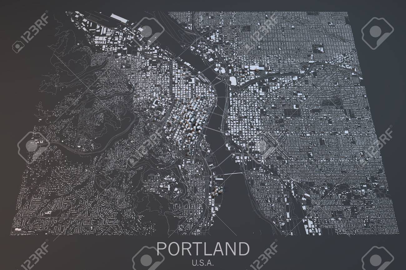 Portland Oregon Satellite Map Portland Map, Satellite View, Oregon, United States Stock Photo, Picture  And Royalty Free Image. Image 54635950.