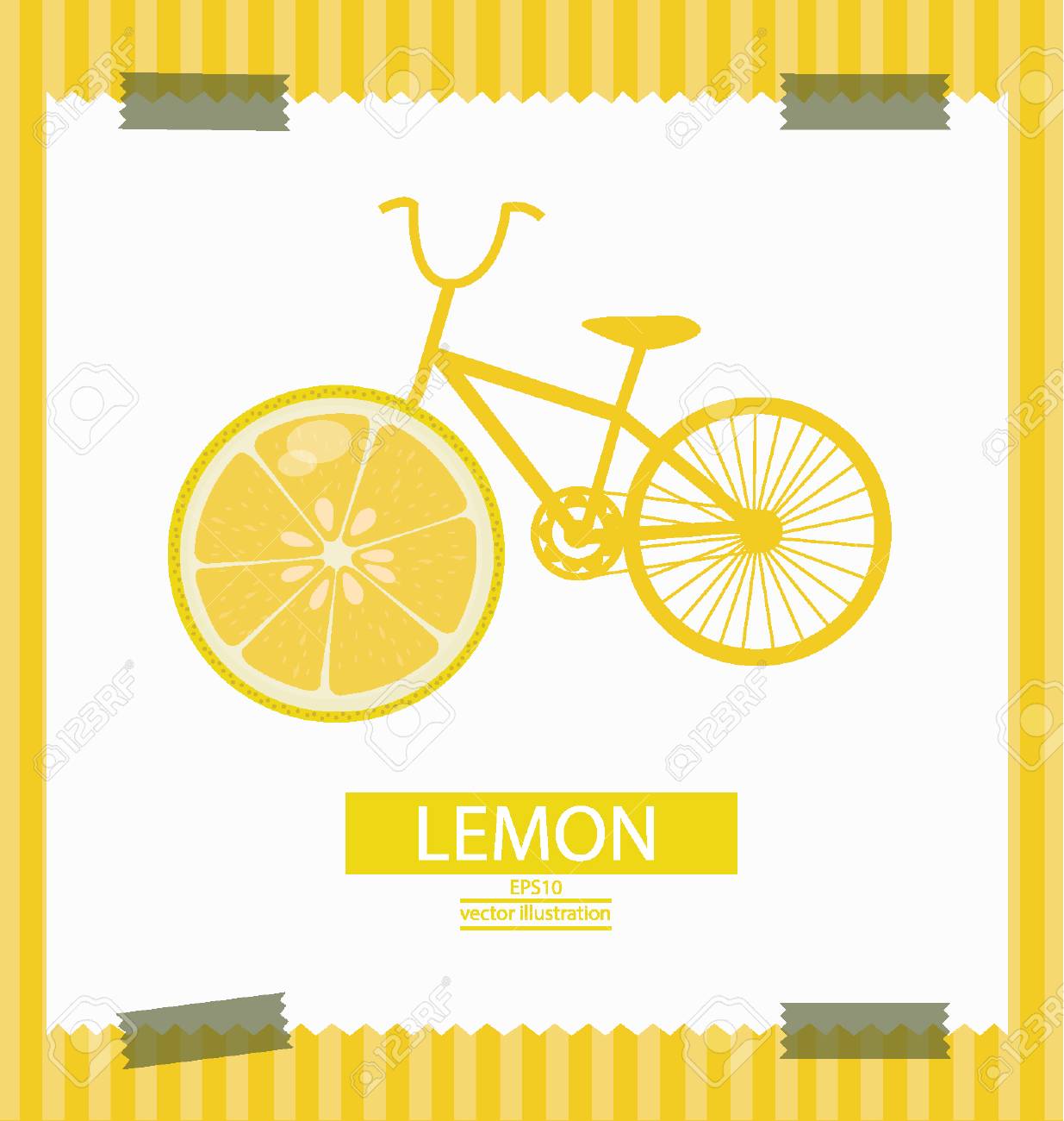 bike lemon template design vector illustration royalty free