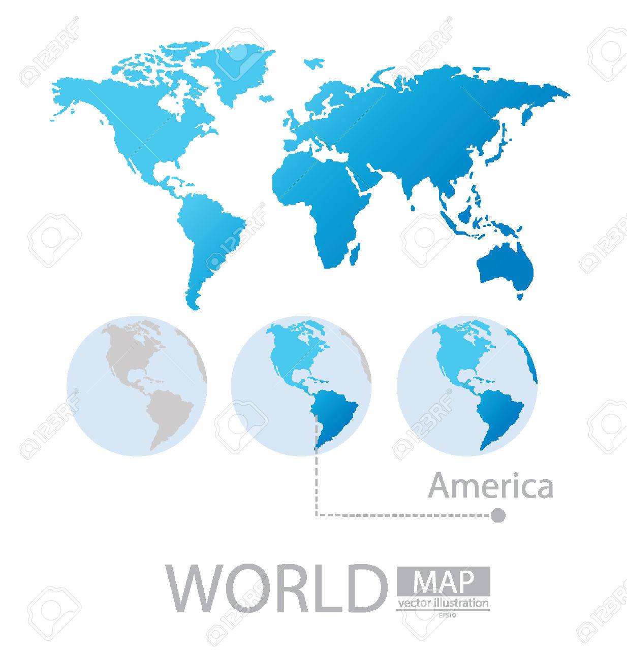 アメリカでは 世界地図のベクター イラストのイラスト素材 ベクタ Image