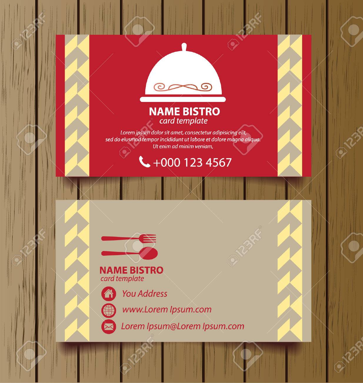 Business Card Template For Restaurant Business Royalty Free Cliparts