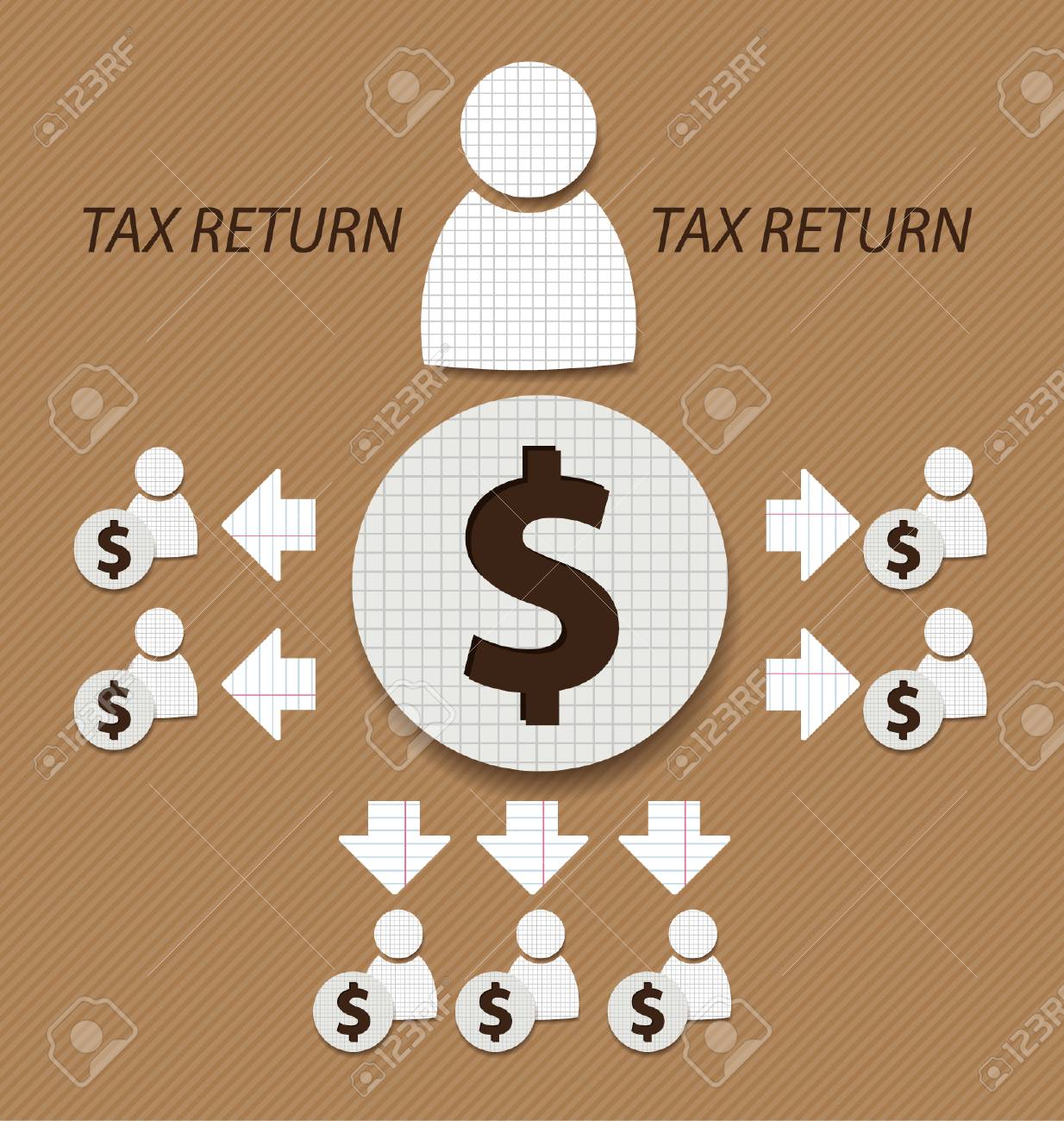 税や税金の概念ベクトル イラストのイラスト素材 ベクタ Image