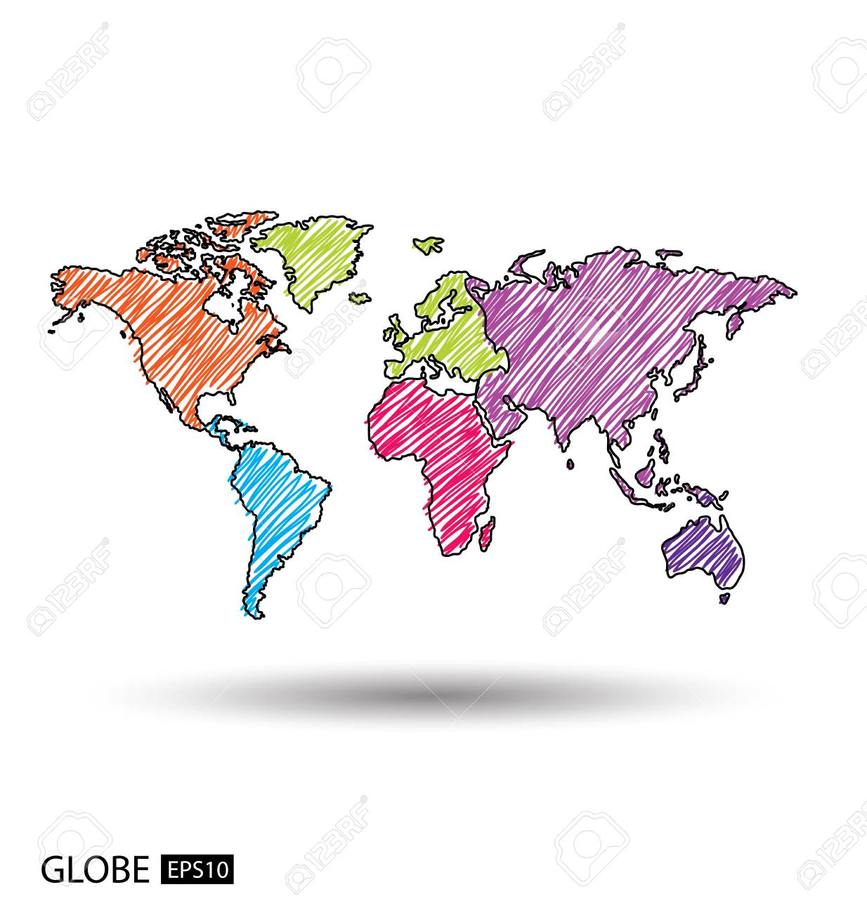 africa asia australia europe north america south america south america in world map