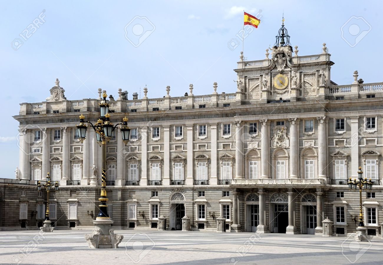 the royal palace of the king of spain in madrid europe with stock