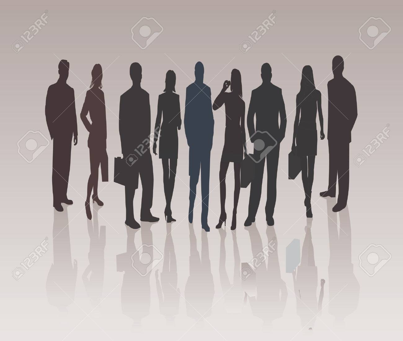 ビジネス チーム マネージャー紹介プロジェクト ベクトル シルエット イラストのイラスト素材 ベクタ Image