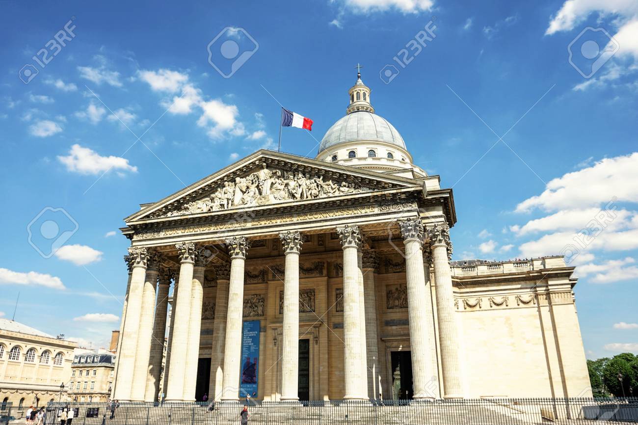 pantheon with the blue sky one of the famous attraction for