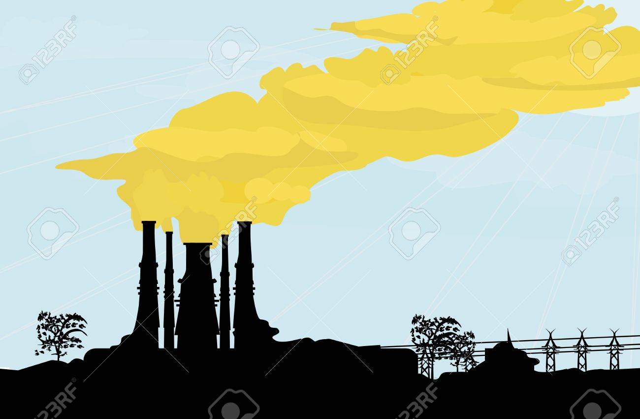工場の煙突から出る煙 のイラスト素材 ベクタ Image 工場の煙突から出る煙 のイラスト素材 ベクタ Image