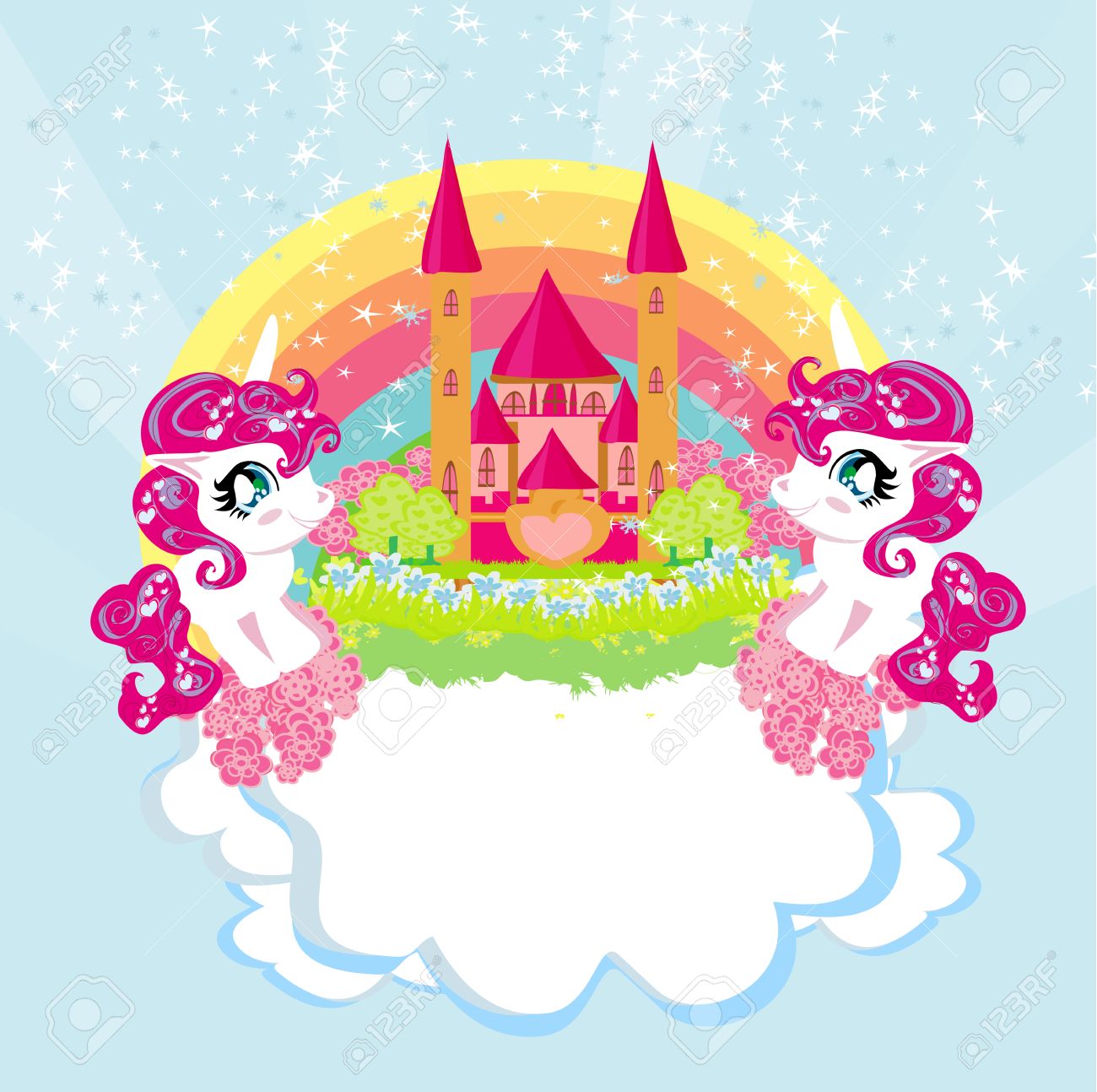 rainbow princess castle