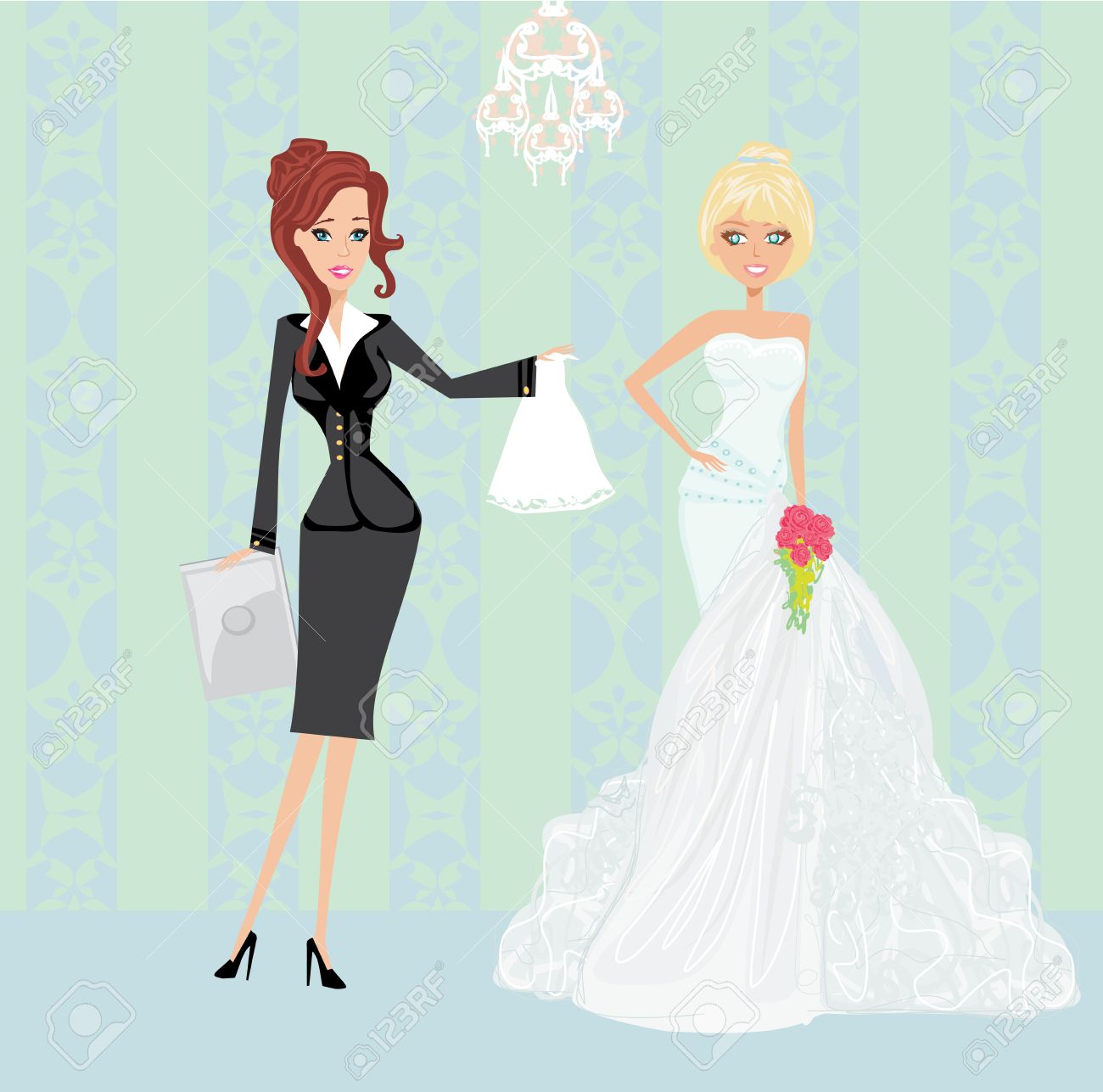 Image result for picture of a bride and wedding planner