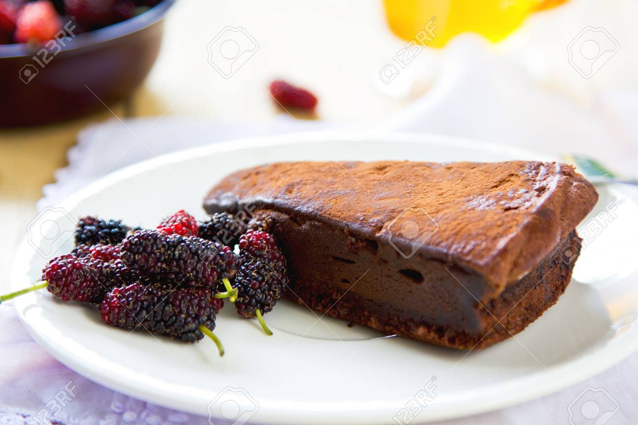 Chocolate Truffle Torte By Berries And Tea Stock Photo Picture And Royalty Free Image Image 23078794