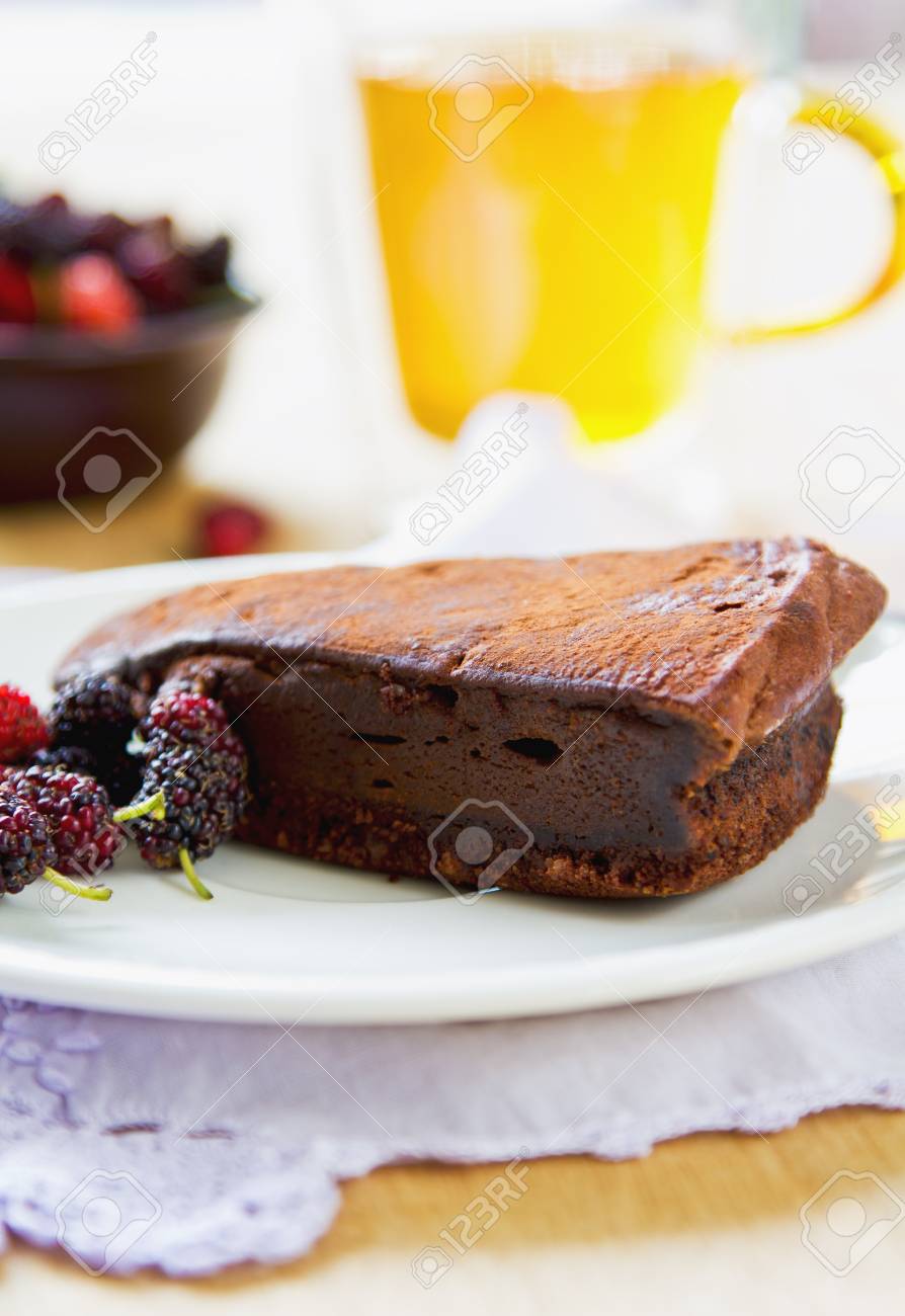 Chocolate Truffle Torte By Berries And Tea Stock Photo Picture And Royalty Free Image Image 23078796