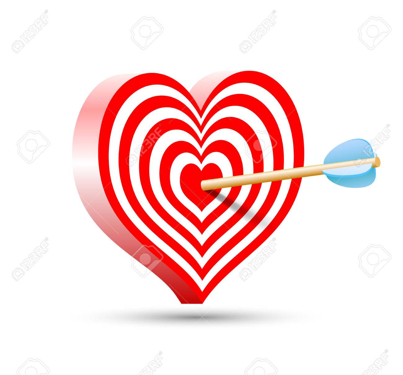 Cible Dans La Forme De Coeur Et Fleche Clip Art Libres De Droits Vecteurs Et Illustration Image 3655