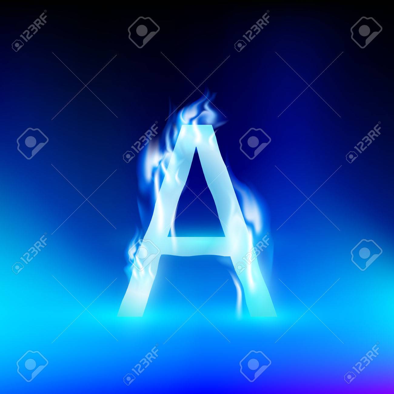 letter a blue