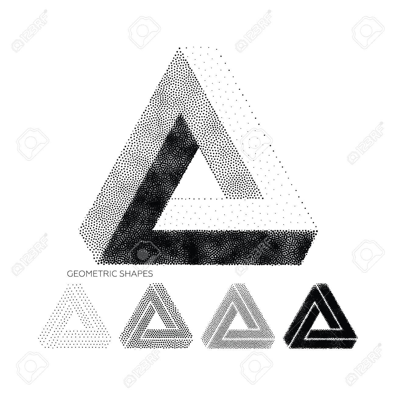 abstract 3d triangles geometric design element new amazing hipster background modern pointillism design
