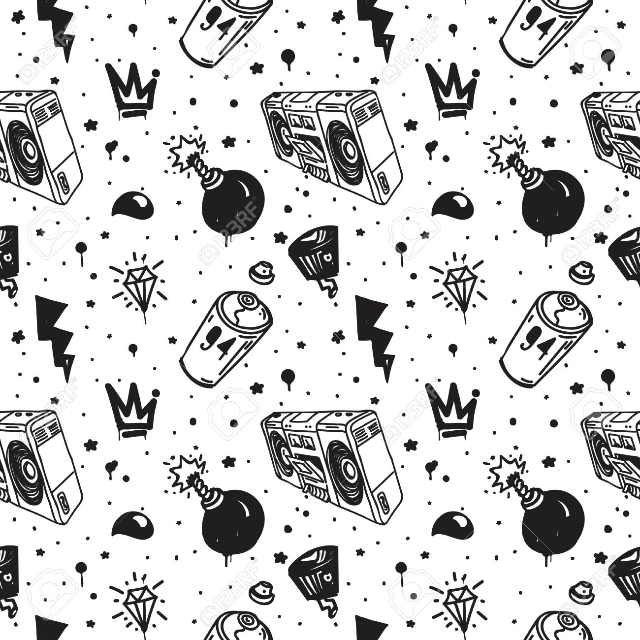 graffiti black graphic spray can cartoon doodle sketch grunge