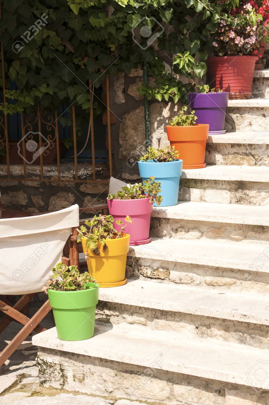 Escalier Pot De Fleur