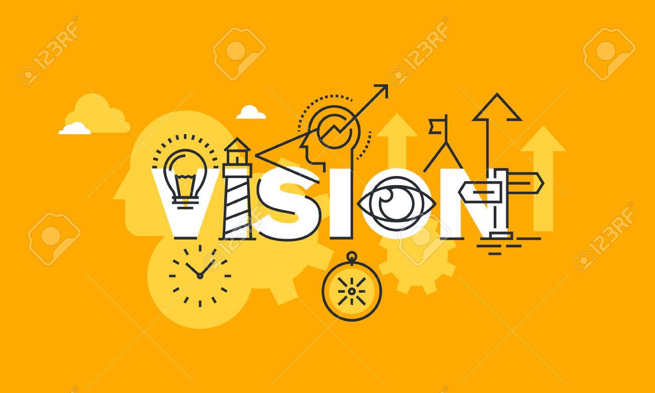 Thin line flat design banner of company vision statement. Modern vector illustration concept of word vision for website and mobile website banners, easy to edit, customize and resize. - 51310283 Thin line flat design banner of company vision statement. Modern vector illustration concept of word vision for website and mobile website banners, easy to edit, customize and resize. - 51310283
