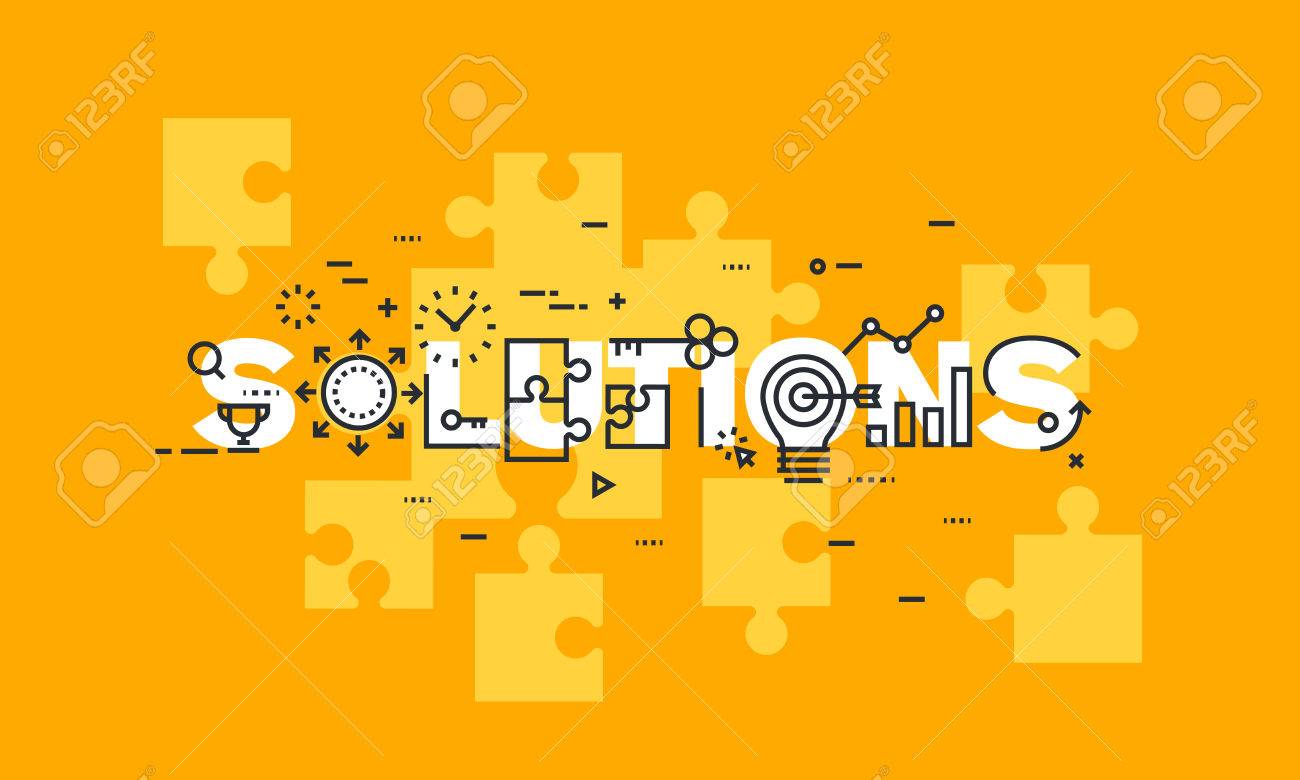 Thin line flat design banner of business solutions. Modern vector illustration concept of word solutions for website and mobile website banners, easy to edit, customize and resize. - 51306455 Thin line flat design banner of business solutions. Modern vector illustration concept of word solutions for website and mobile website banners, easy to edit, customize and resize. - 51306455