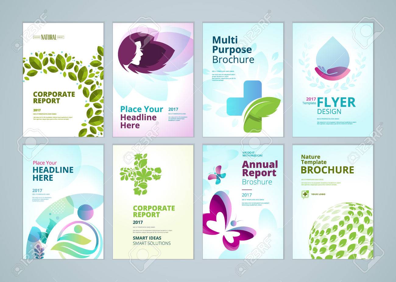 healthcare and natural products brochure cover design and flyer flyers layout template free