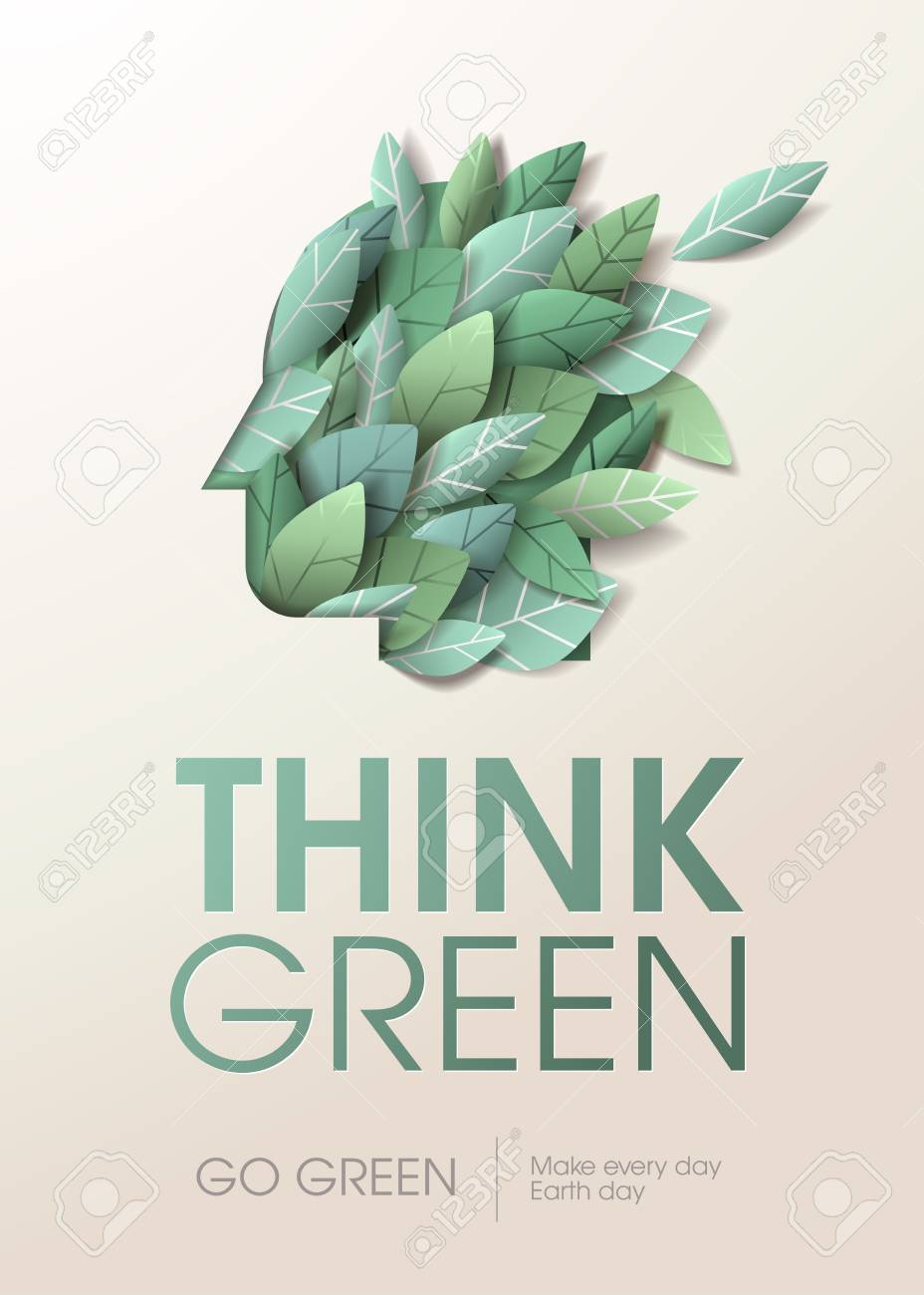 creative concept on the theme of nature and environment vector theme for poster
