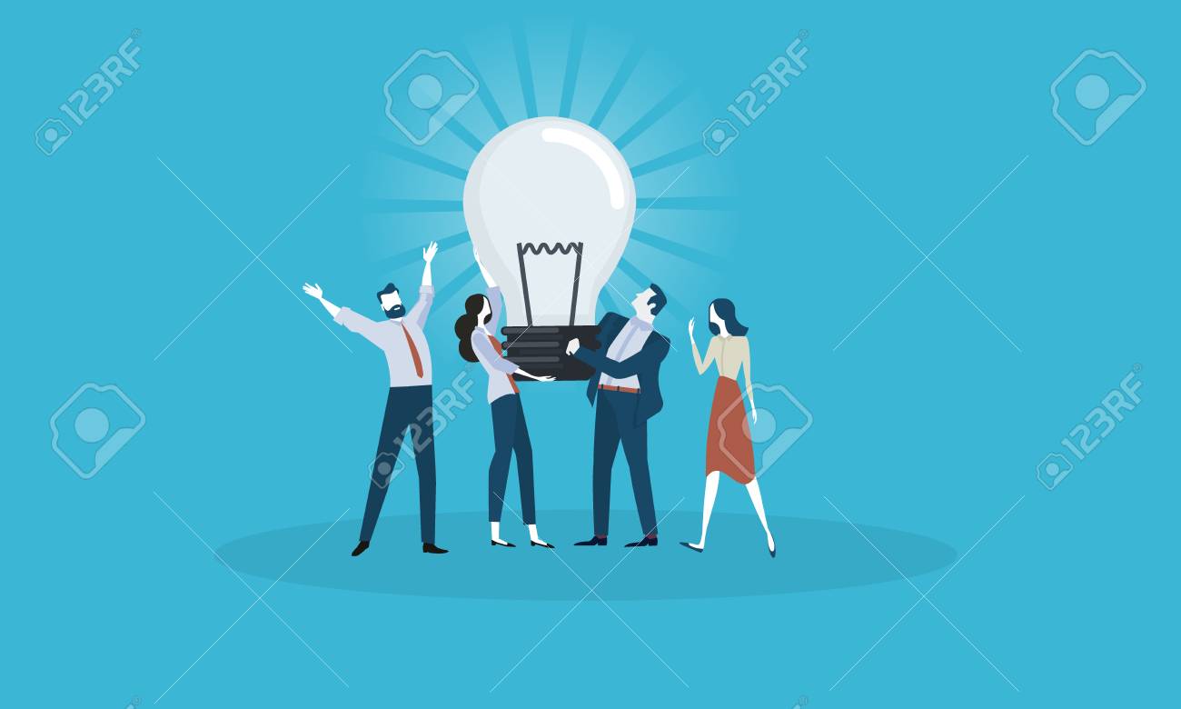 Big idea. Flat design business people concept. Vector illustration concept for web banner, business presentation, advertising material. - 86817123 Big idea. Flat design business people concept. Vector illustration concept for web banner, business presentation, advertising material. - 86817123