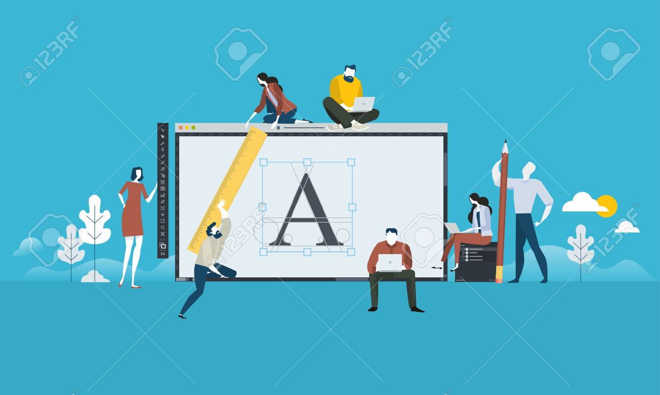 Logo design. Flat design people concept for graphic design, branding and corporate identity. Vector illustration for web banner, business presentation, advertising material. - 87349726 Logo design. Flat design people concept for graphic design, branding and corporate identity. Vector illustration for web banner, business presentation, advertising material. - 87349726