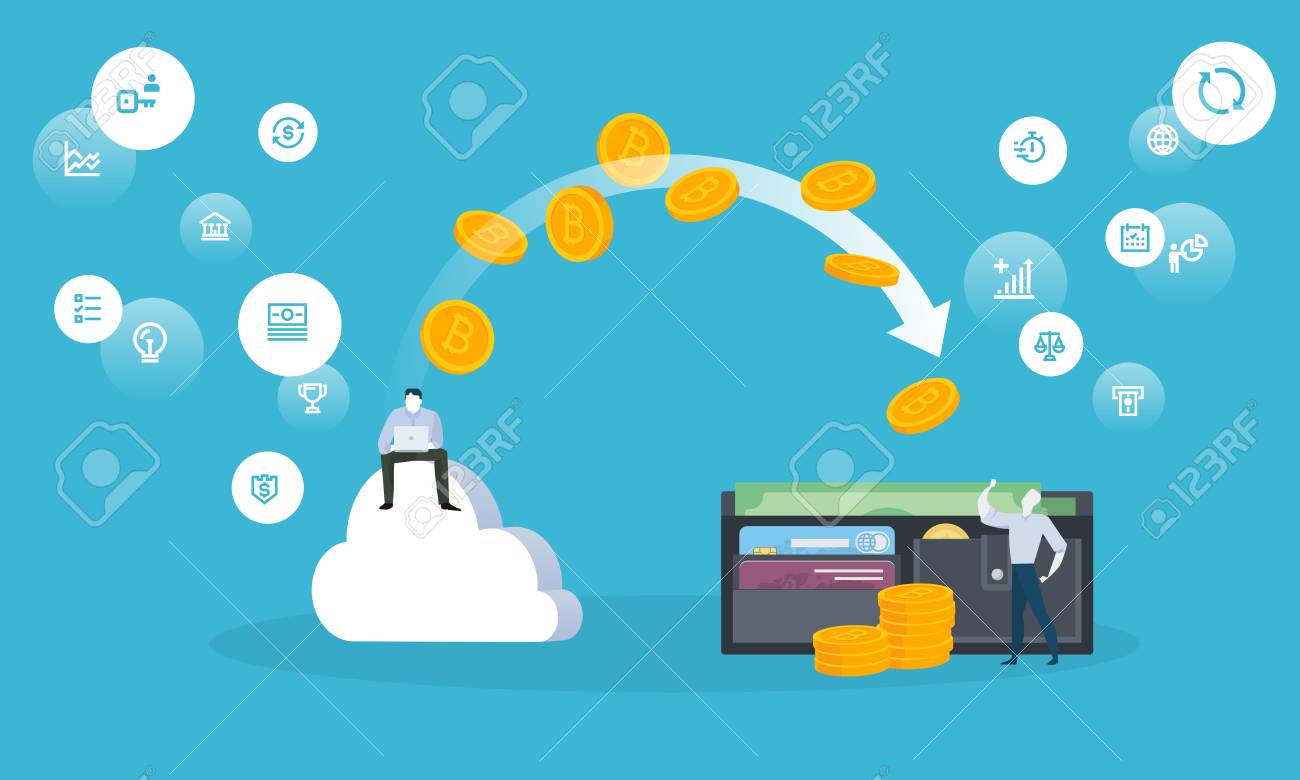 Bitcoin Cloud Mining >> Bitcoin Cloud Mining Flat Design Style Web Banner Of Blockchain Bitcoin Cloud Mining >> Bitcoin Cloud Mining Flat Design Style Web Banner Of Blockchain