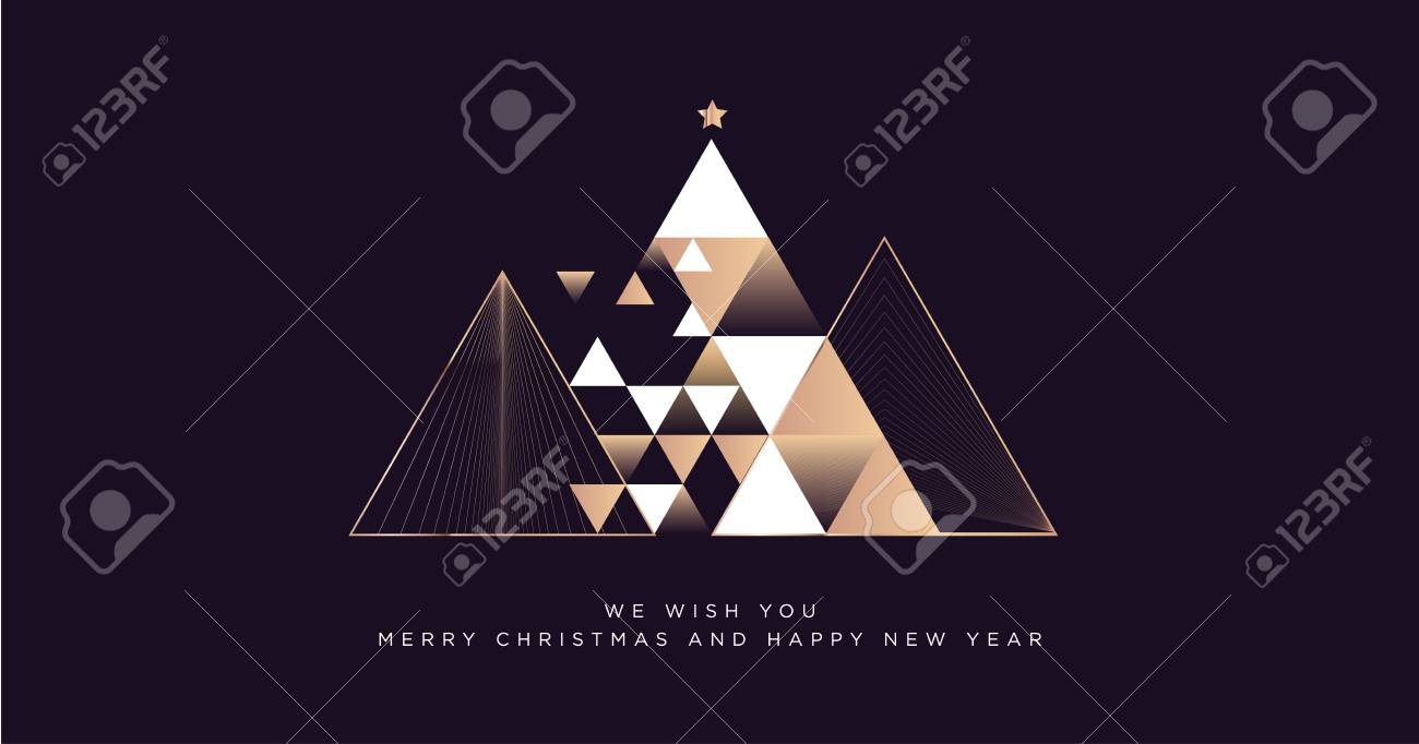 Merry Christmas and Happy New Year 2019 business greeting card. Modern vector illustration concept for background, party invitation card, website banner, social media banner, marketing material. - 113190921 Merry Christmas and Happy New Year 2019 business greeting card. Modern vector illustration concept for background, party invitation card, website banner, social media banner, marketing material. - 113190921